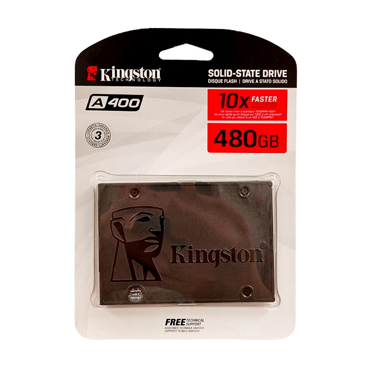 Disco Solido Interno Kingston 480GB A400 SATA3 2.5" Art.Sa400S37-480G